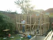 the frame goes up of shed - T H E shed, 
