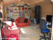 Inside of shed - Geek Cabin, Kent