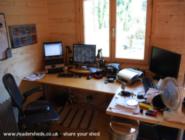 Desk of shed - Geek Cabin, Kent