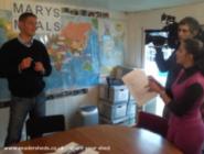 A CNN film crew visit Calum's shed of shed - Calum's Shed (Mary's Meals International HQ), Argyll and Bute