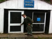 Calum pops in to visit Magnus in the shed of shed - Calum's Shed (Mary's Meals International HQ), Argyll and Bute