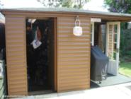 Front of shed - The Doghouse - a real Tardis, Gloucestershire