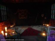 inside with candle light of shed - My Mombasa inspired Pondhouse, West Midlands