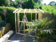 Stage 1 of shed - The Beach Bar, Shropshire