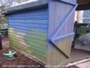 Part painted shed of shed - plot shed, 