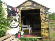 Open door of shed - Urban Art Allotment Shed, 