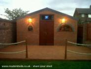 front view of shed - the beer garden, 