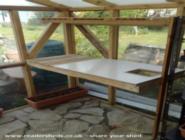 potting table of shed - The Freegan Greenhouse, 