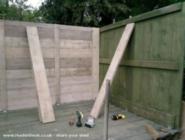 Rich's reclaimed workshop: walls going up