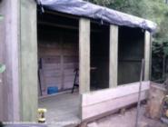 without windows of shed - Rich's reclaimed workshop, Leicestershire