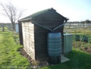 Water barrel plumbing. of shed - Rejuvination, Cambridgeshire