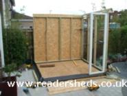 start of build of shed - art studio, 