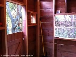 another inside view of shed - Lexi's playhouse, California