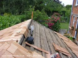 Putting on New Roof of shed - Renovation Shed , 