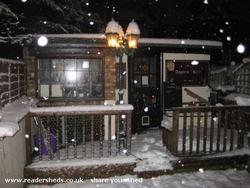 In the snow of shed - The Anglers Rest, East Sussex