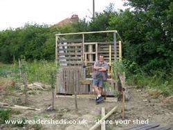 After a happy days work. of shed - The Palletable Shed, 