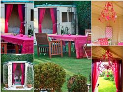 Girlie garden shed used for alfresco suppers of shed - Dee's shed , 