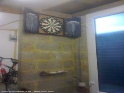 Dartboard of shed - The Man Den, 