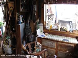 Interior around woodburner of shed - L'Arcaccia, 