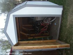 Inside with Worksman tandem, both unfinished! of shed - Litte barn on the prairie, 