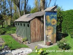 Close up of shed entrance of shed - Tony's Japanese Tea House, 