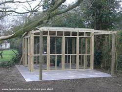 WEEK ONE OF BUILD of shed - The Stratford Ski Lodge, 
