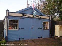Front view of shed - The Vintage Motor Works, Herefordshire