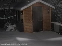 View of Shed when the snow fell of shed - Mick's Cabin, 