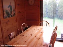 Inside view of shed - Mick's Cabin, 