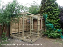 Carcassing finished of shed - Seb's Office, Berkshire