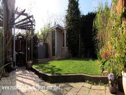 Garden Panorama of shed - Seb's Office, Berkshire