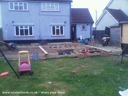 as the deck takes shape of shed - peggys place, 