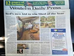 Page 3 Western Daily Press, big supporters of the Stencil Shed in past year of shed - The Stencil Shed, Wiltshire