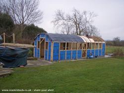 Under Construction of shed - Shed to Match the Greenhouse, 