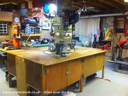 Main workbench and ideas zone of shed - Banjo Bar, 
