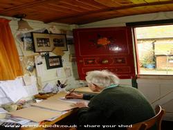 Interior of shed - Orange Box, Oxfordshire