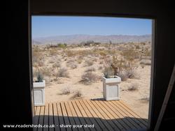 views from inside of shed - DESERT STUDIO PROJECT, 