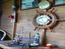 Shipping themed interior walls of shed - The Cabin BK 199, 