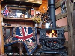 Woodburner of shed - Jubilee Shed, County Durham
