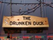 homemade plaque of shed - the drunken duck, 