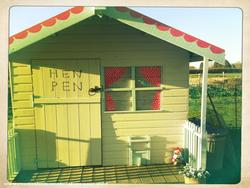 front door of shed - The Hen Pen, 