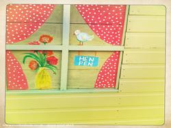 window of shed - The Hen Pen, 