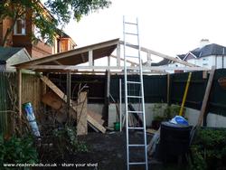 The build of shed - Grandad's Workshop and Cycle Shelter, Hampshire