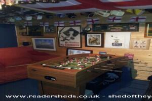 football table of shed - Dads Place, Essex