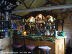 bar at xmas of shed - The Appleton Arms, Merseyside