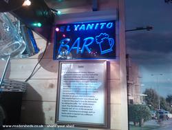 Meaning of Yanito of shed - El Yanito Bar, Cornwall