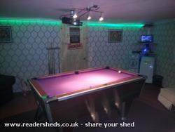 Pool table of shed - ROBIN & PAZZY'S BAR, North Yorkshire
