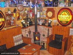 Log Burner and fireplace of shed - The Brass Monkey, Northern Ireland