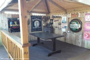 New roofed beer garden of shed - The Brass Monkey, Northern Ireland