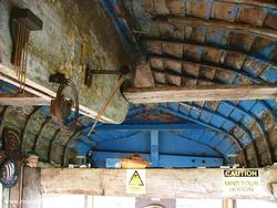 internal stern of shed - Boat Roofed Shed, Powys